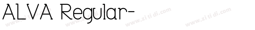 ALVA Regular字体转换